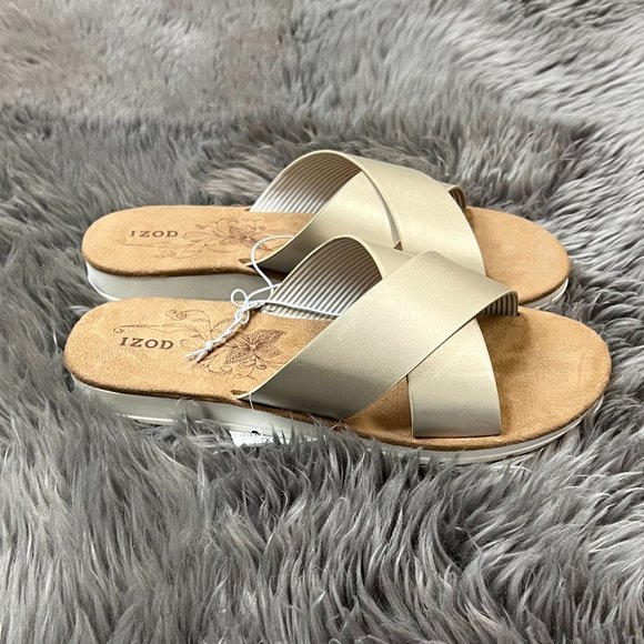 Izod Women's Alyssa Sandal | Gold | Size 6 - Picture 2 of 5